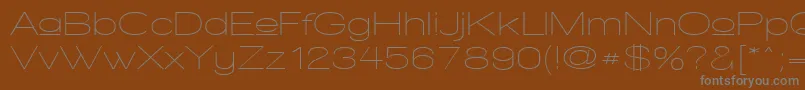 Шрифт WalkwayUpperExpand – серые шрифты на коричневом фоне