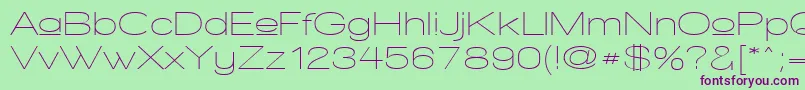 WalkwayUpperExpand Font – Purple Fonts on Green Background