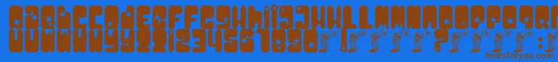 Шрифт Moonpcg – коричневые шрифты на синем фоне