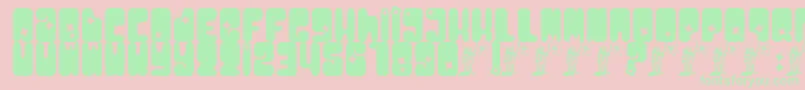 Moonpcg Font – Green Fonts on Pink Background