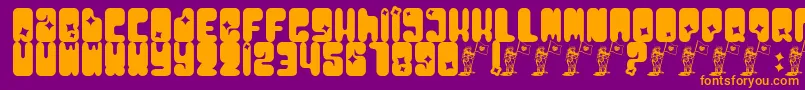 Moonpcg Font – Orange Fonts on Purple Background