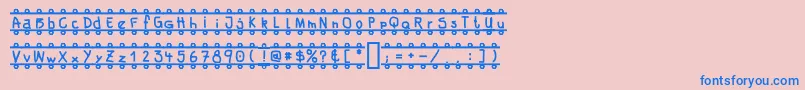 フォントBanner – ピンクの背景に青い文字