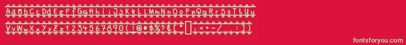 フォントBanner – 赤い背景に緑の文字