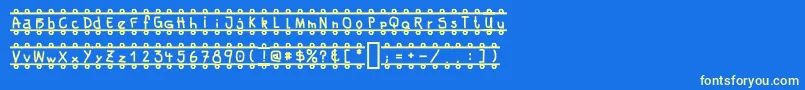 フォントBanner – 黄色の文字、青い背景