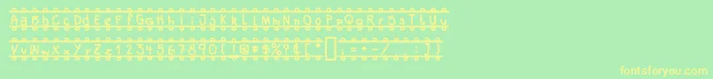 フォントBanner – 黄色の文字が緑の背景にあります