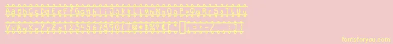 Banner Font – Yellow Fonts on Pink Background