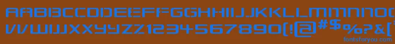 Repkexp Font – Blue Fonts on Brown Background