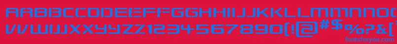 フォントRepkexp – 赤い背景に青い文字