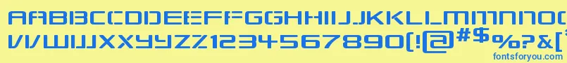 Repkexp Font – Blue Fonts on Yellow Background
