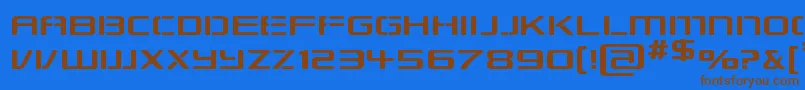 Repkexp Font – Brown Fonts on Blue Background