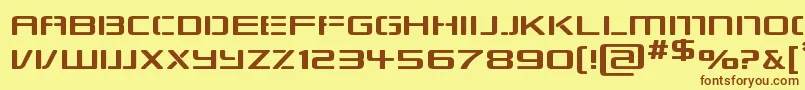 Repkexp Font – Brown Fonts on Yellow Background