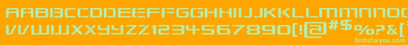 Repkexp Font – Green Fonts on Orange Background