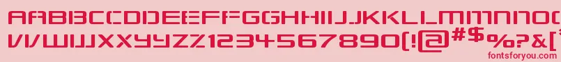 フォントRepkexp – ピンクの背景に赤い文字