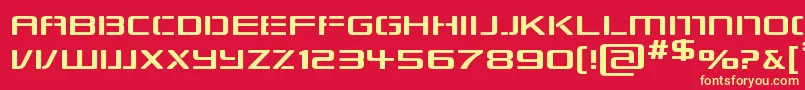 Repkexp Font – Yellow Fonts on Red Background