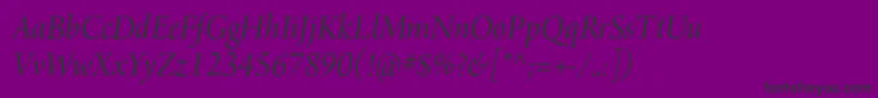 ArnoproItalic36pt Font – Black Fonts on Purple Background