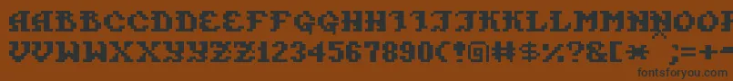Fonte PixelTakhisis – fontes pretas em um fundo marrom