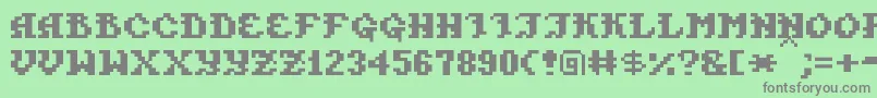 PixelTakhisis Font – Gray Fonts on Green Background
