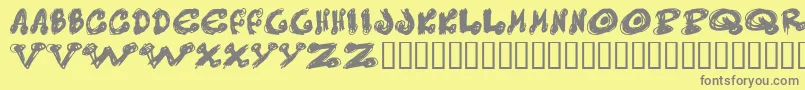 Messydots Font – Gray Fonts on Yellow Background