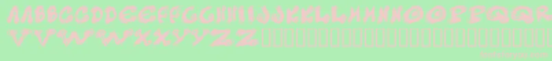 Messydots Font – Pink Fonts on Green Background