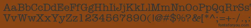 KeyboardSsiMedium Font – Black Fonts on Brown Background