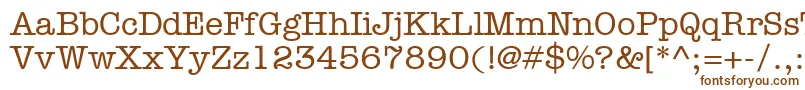 KeyboardSsiMedium-fontti – ruskeat fontit valkoisella taustalla