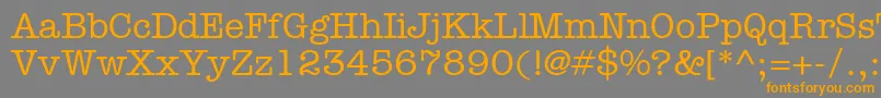 KeyboardSsiMedium Font – Orange Fonts on Gray Background