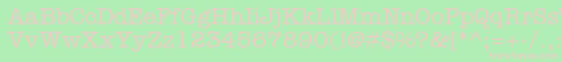 フォントKeyboardSsiMedium – 緑の背景にピンクのフォント