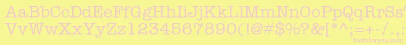 Czcionka KeyboardSsiMedium – różowe czcionki na żółtym tle