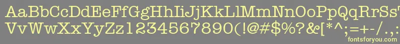 Шрифт KeyboardSsiMedium – жёлтые шрифты на сером фоне
