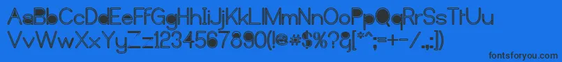 CastorgateMessed Font – Black Fonts on Blue Background