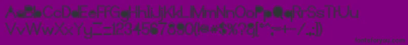 CastorgateMessed-Schriftart – Schwarze Schriften auf violettem Hintergrund