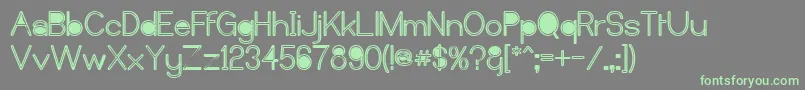 CastorgateMessed Font – Green Fonts on Gray Background