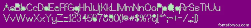 CastorgateMessed Font – Green Fonts on Purple Background