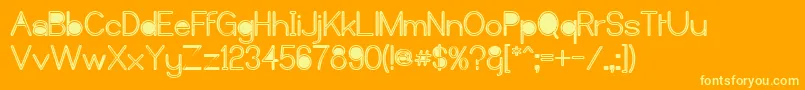 CastorgateMessed Font – Yellow Fonts on Orange Background