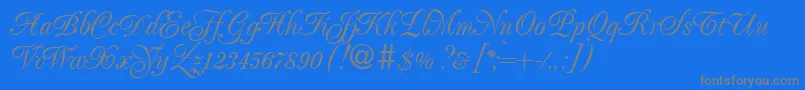 Weitere Informationen zur PoemexclusiveRegularDb-Schriftart PoemexclusiveRegularDb-Schriftart – Graue Schriften auf blauem Hintergrund