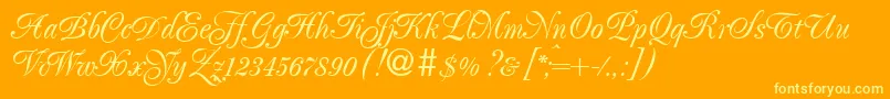 PoemexclusiveRegularDb Font – Yellow Fonts on Orange Background