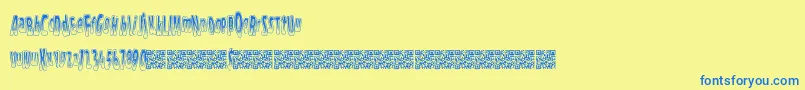 Circusparty Font – Blue Fonts on Yellow Background