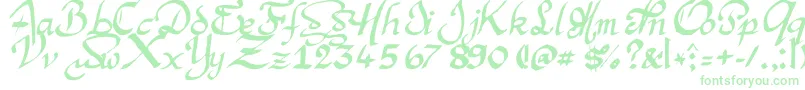 Argmansc Font – Green Fonts on White Background