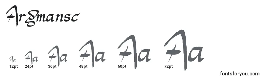 Argmansc Font Sizes