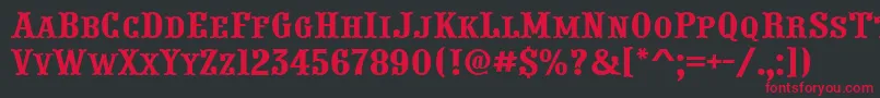 APresentumcps Font – Red Fonts on Black Background