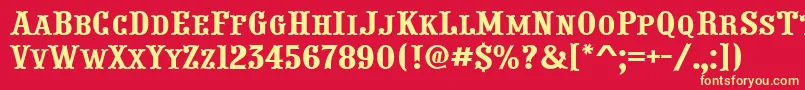 APresentumcps Font – Yellow Fonts on Red Background