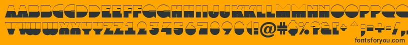 Grotob1 Font – Black Fonts on Orange Background