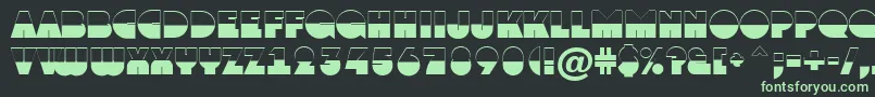 Grotob1-fontti – vihreät fontit mustalla taustalla