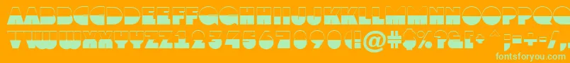 Grotob1 Font – Green Fonts on Orange Background