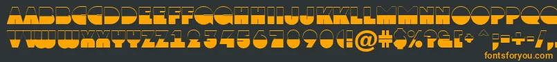 Grotob1 Font – Orange Fonts on Black Background