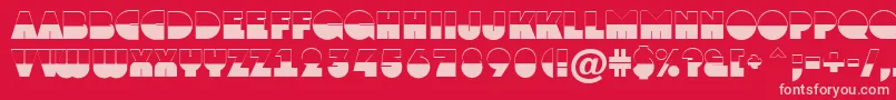 Grotob1 Font – Pink Fonts on Red Background