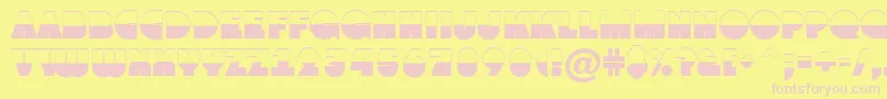 Grotob1 Font – Pink Fonts on Yellow Background