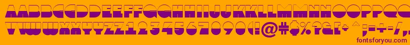 Grotob1 Font – Purple Fonts on Orange Background