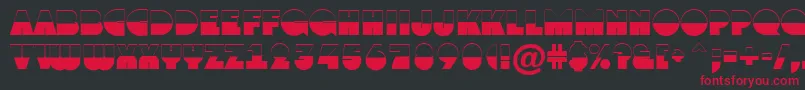 Grotob1 Font – Red Fonts on Black Background