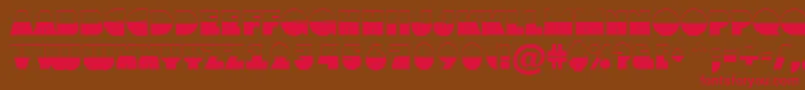 Grotob1 Font – Red Fonts on Brown Background
